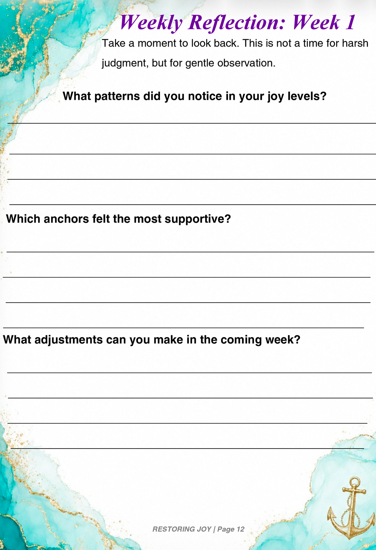 RESTORING JOY DIGITAL JOURNAL: A GUIDED 21-DAY WELLNESS & REFLECTION
